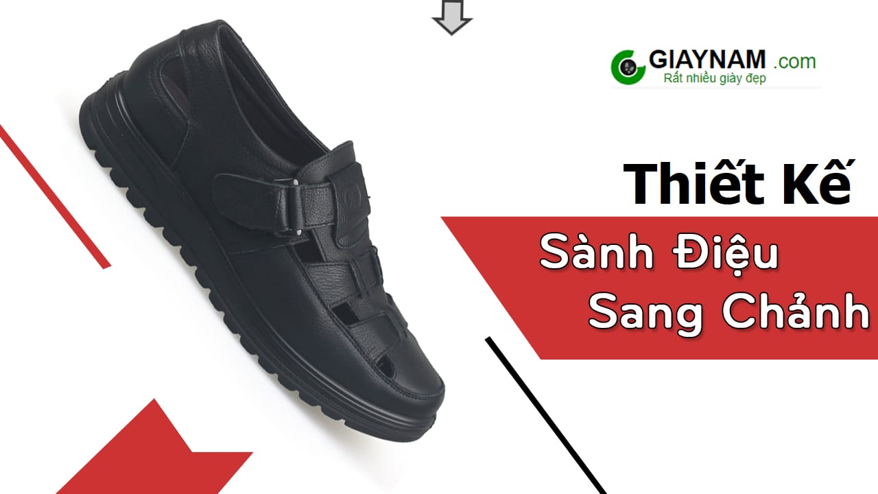 Giày rọ Sandal nam tiện lợi từ da bò GR301311D